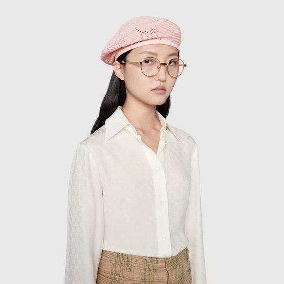 Gucci Beret Crochet Perforated Hat - Picture 15 of 15